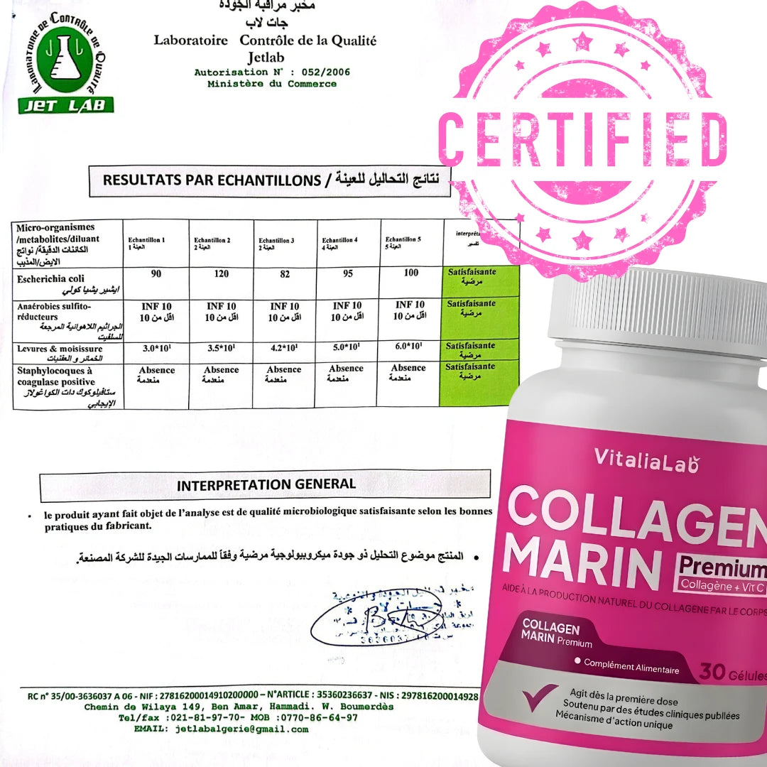 Collagène marin hydrolysé enrichi en VIT C